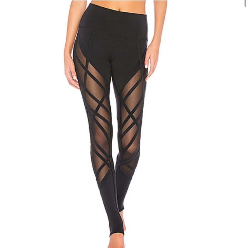 Alo High-Waist Wrapped Mesh Stirrup Legging